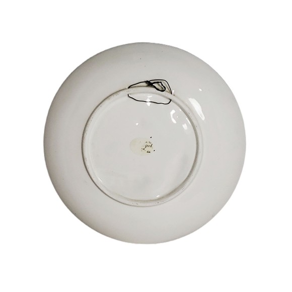 Whimsical Handcrafted Aqua Green Peas in Pod Ceramic Wall Art Plate - Picture 4 of 4